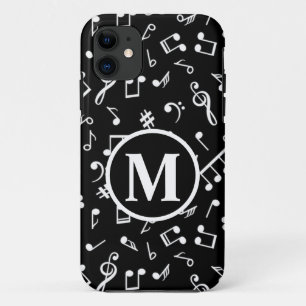 Muzieknotitie zwart-wit Case-Mate iPhone case