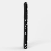 Muzieknotitie zwart-wit Case-Mate iPhone case (Achterkant/rechts)