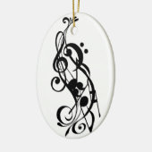 muzieknotitieafbeelding keramisch ornament (Links)