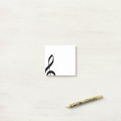 Muzieknotitieblaadjes in sleutelvorm post-it® notes (Op bureau)