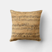 Muzieknotitieblad Music Black Tan Kussen (Achterkant)