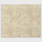 Muzieknotitieblad Muziek op tan Cadeaupapier (Vlak)