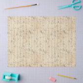 Muzieknotitieblad Muziek op Tan-decoupage Tissuepapier (Craft)