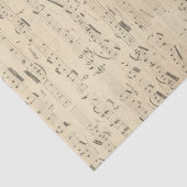 Muzieknotitieblad Muziek op Tan-decoupage Tissuepapier (Detail)