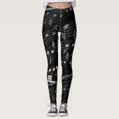 Muzieknotitieblad MuziekLeggings Leggings (Voorkant)