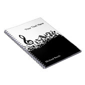 Muzieknotitieboekje met aangepaste naam notitieboek (Rechterzijde)