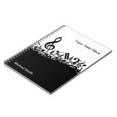 Muzieknotitieboekje met aangepaste naam notitieboek (Linkerzijde)