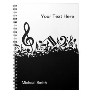 Muzieknotitieboekje met aangepaste naam notitieboek