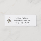 Muzieknotitieboekje Mini Visitekaartje (Achterkant)