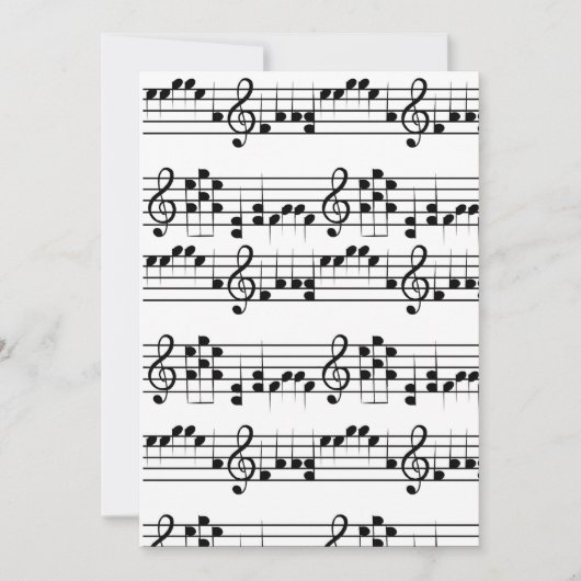 Muzieknotitiedoekkunst Kaart (Voorkant)