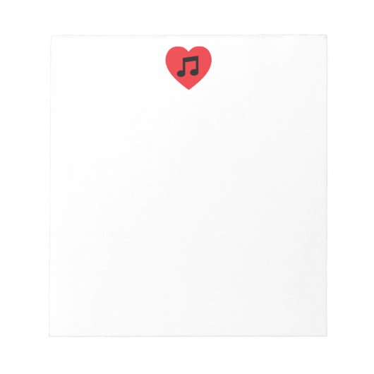 Muzieknotitiehart Notitieblok (Voorkant)