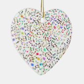 Muzieknotitiehart Ornament (Rechts)
