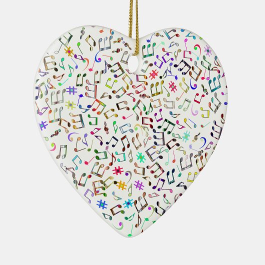 Muzieknotitiehart Ornament (Rechts)