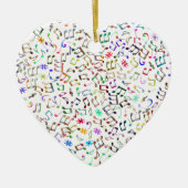 Muzieknotitiehart Ornament (Voorkant)
