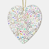Muzieknotitiehart Ornament (Links)