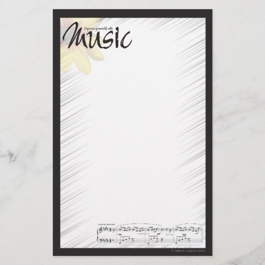 Muzieknotitiepapier Briefpapier (Voorkant)