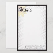 Muzieknotitiepapier Briefpapier (Voorkant / Achterkant)
