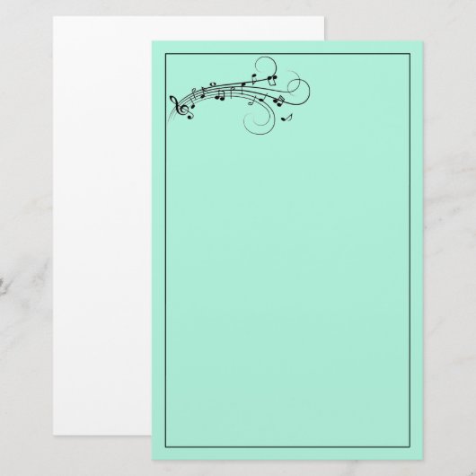 Muzieknotitiepapier Briefpapier (Voorkant / Achterkant)