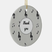 Muzieknotitiepatroon lerarenfeestdag bedankt keramisch ornament (Rechts)