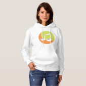Muzieknotitiepictogram Hoodie (Voorkant volledig)