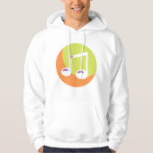 Muzieknotitiepictogram Hoodie (Voorkant)