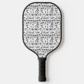 Muzieknotities, aangepast monogram pickleball paddle (Voorkant)