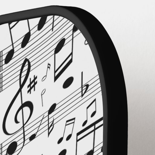 Muzieknotities, aangepast monogram pickleball paddle (Links Detail)