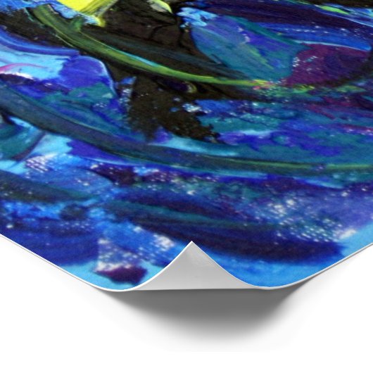 Muzieknotities Abstract Kunstschilferen Poster (Hoek)