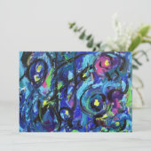 Muzieknotities Abstracte kunstuitnodiging Kaart (Staand voorkant)