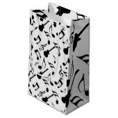 Muzieknotities - Blad muziekontwerp Klein Cadeauzakje (Achterkant Gekanteld)