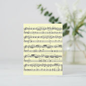 muzieknotities briefkaart (Staand voorkant)