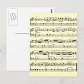 muzieknotities briefkaart (Voorkant / Achterkant)