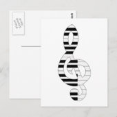 muzieknotities briefkaart (Voorkant / Achterkant)