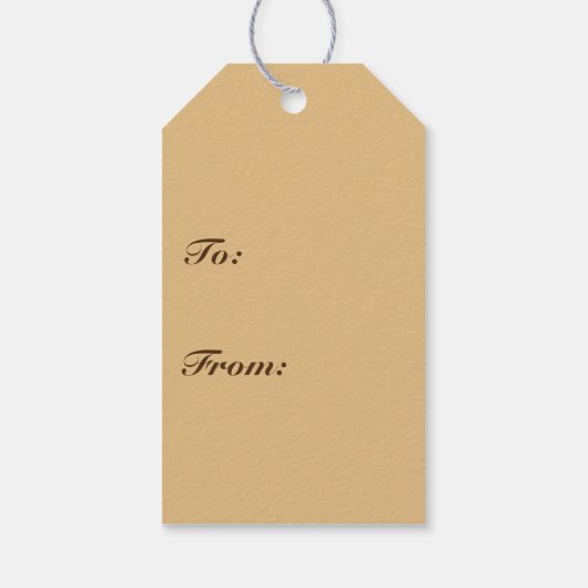 Muzieknotities — Caramel Tan, Multi Cadeaulabel (Achterkant)