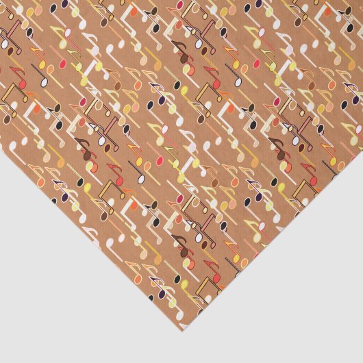 Muzieknotities — Caramel Tan, Multi Tissuepapier (Detail)