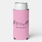 Muzieknotities Choir Teacher Custom Music Roze Seltzer Blikjeskoeler (Seltzer Voorkant)