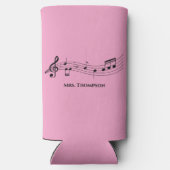 Muzieknotities Choir Teacher Custom Music Roze Seltzer Blikjeskoeler (Achterkant)