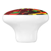 Muzieknotities dansen keramische knop (Zijkant)