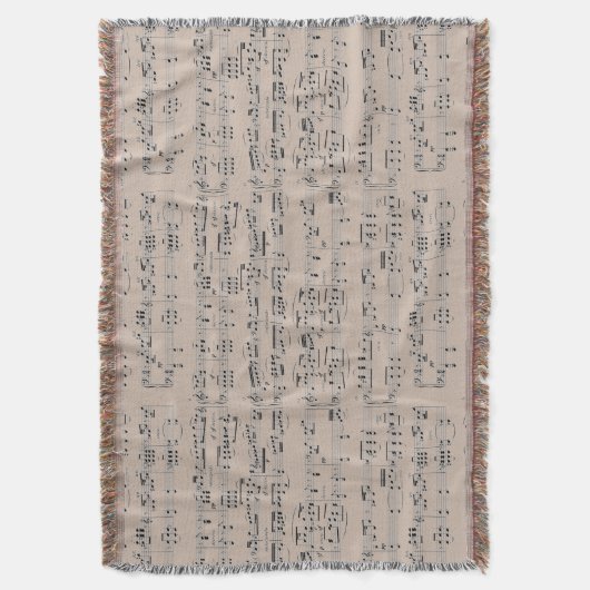 muzieknotities deken (Voorkant Verticaal)