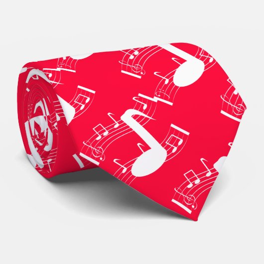 Muzieknotities Design Mans Stropdas (Opgerold)