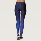 Muzieknotities en blauwe constellaties leggings (Achterkant)