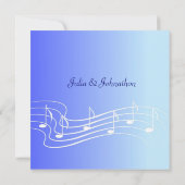 Muzieknotities en hibiscus Weddenschap Kaart (Achterkant)