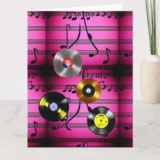 Muzieknotities en -records kaart (Voorkant)