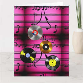 Muzieknotities en -records kaart