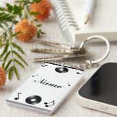 Muzieknotities en -records - Personaliseren Sleutelhanger (Voorkant Rechts)