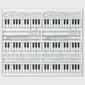 Muzieknotities en Romantisch pianopakpapier Cadeaupapier (Vlak)