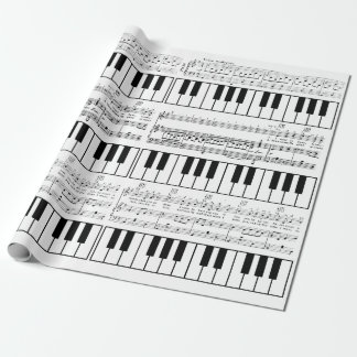 Muzieknotities en Romantisch pianopakpapier Cadeaupapier