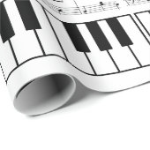 Muzieknotities en Romantisch pianopakpapier Cadeaupapier (Rol Hoek)