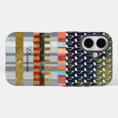 muzieknotities en strepen patroonkoel Case-Mate iPhone case (Achterkant (horizontaal))