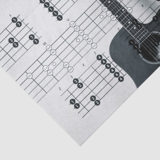Muzieknotities Guitar Tissue Paper Tissuepapier (Detail)